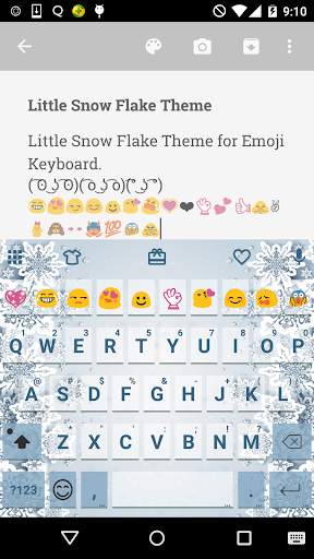 Little Snow Flake Keyboard screenshot 1