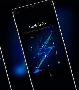 Cool tech dark blue neon lightning theme screenshot 3