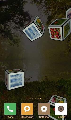 3d cube photo live wallpaper with background screenshot 1