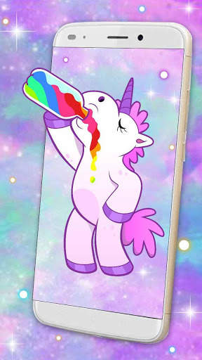 Silvery Unicorn Live Wallpaper screenshot 2