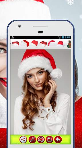 Christmas Santa Cap & Hat Photo Editor screenshot 2
