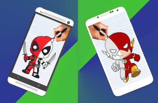 How to draw chibi super hero screenshot 5
