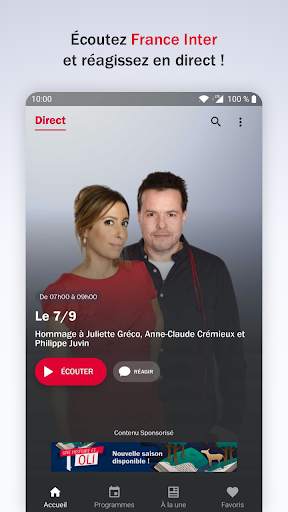 France Inter - radio, actus 1 تصوير الشاشة
