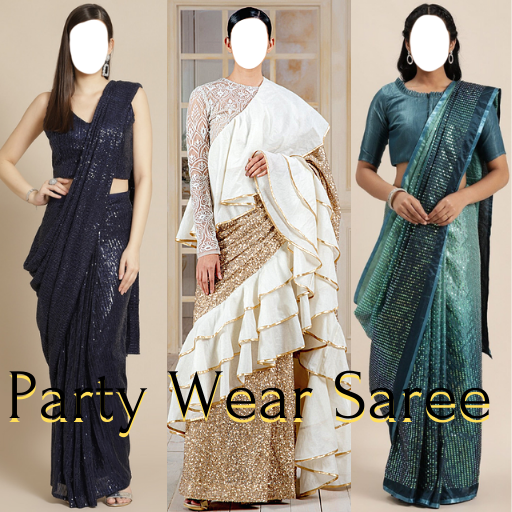 Party Wear Saree Photo Suit icon