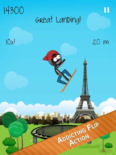 Stickman Trampoline FREE Backflip Jump Flip Master screenshot 12