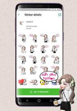 WA Sticker Cewe Cute, Seksi Lucu WAStickerApps screenshot 4