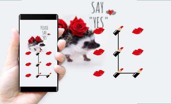 Lips APP LOCK Theme Rose Pin Lock Screen screenshot 4