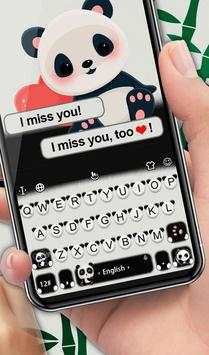 Tema Keyboard Panda Hitam Putih Lucu screenshot 2