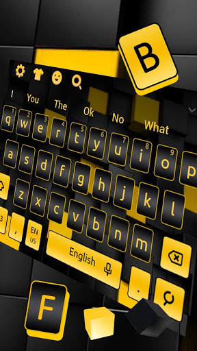 Black Yellow Cube Keyboard screenshot 2