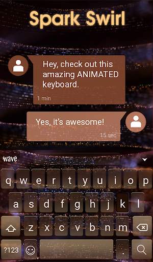 Spark Swirl Animated Keyboard screenshot 3