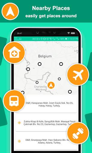 GPS Navigation: Driving Directions: Road Map screenshot 2