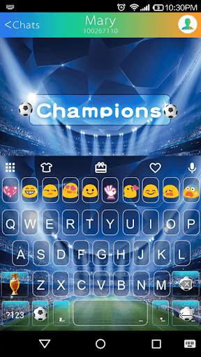 Soccer Champion Keyboard Theme screenshot 1