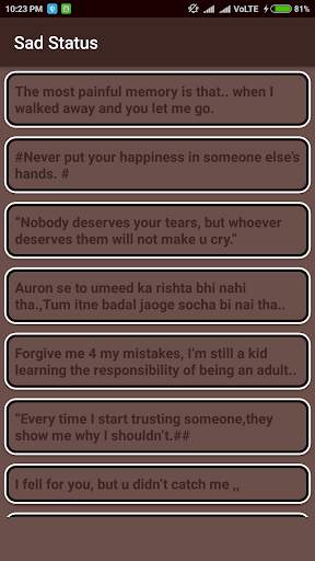 Sad Status screenshot 1