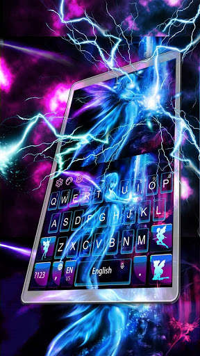 Purple Blue Fairy Keyboard Theme screenshot 2