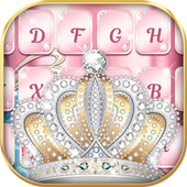 Tastiera Pink Blue Crown icon