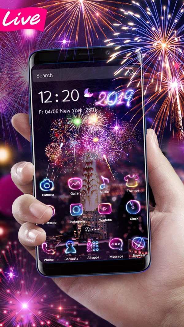 Lucky 3D New Year Firework Theme screenshot 4