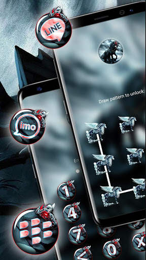 Black Warrior Horse Launcher Theme screenshot 5