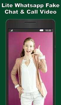 Lite WhatsApp Chat & Fake Call Video screenshot 1