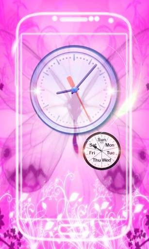 Butterfly Clock live wallpaper screenshot 1