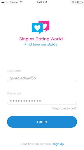 Singles Dating World screenshot 1