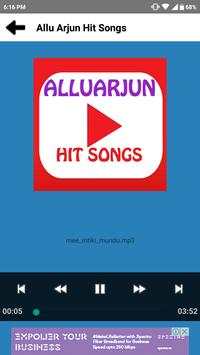 Allu Arjun Hit Songs 3 تصوير الشاشة
