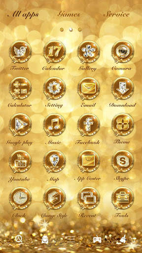 (FREE) Golden Butterfly GO Launcher Theme screenshot 2