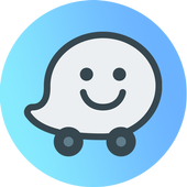 Waze - Traffic , GPS , Navigation &amp; maps icon