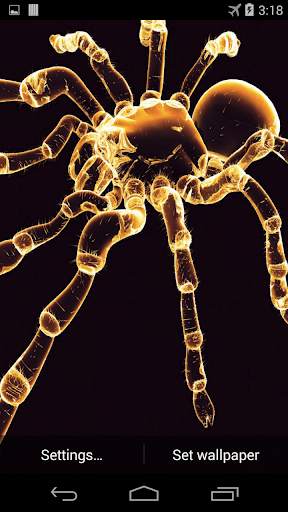 Neon Spider Live Wallpaper screenshot 2