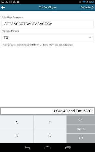 Promega Biomath Calculators screenshot 9