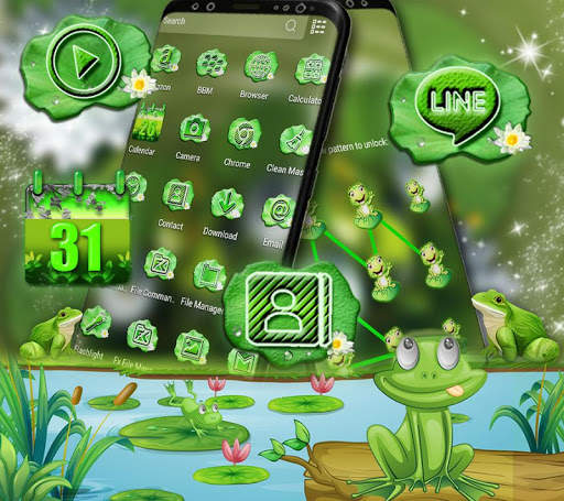 Cute Frog Launcher Theme screenshot 4