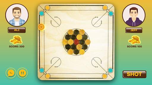 Jogo de tabuleiro Real Carrom clássico screenshot 2