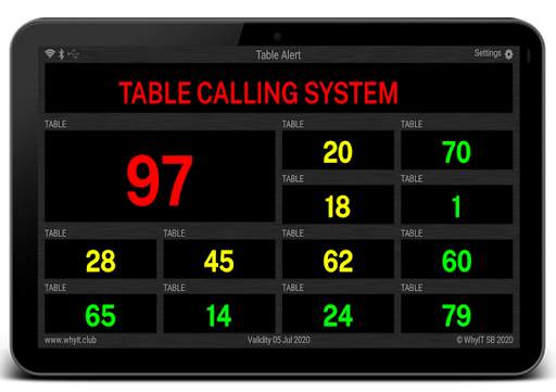 Table Calling System - TCS screenshot 2