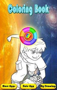 Ben Omnitrix 10 Coloring Pages games screenshot 1