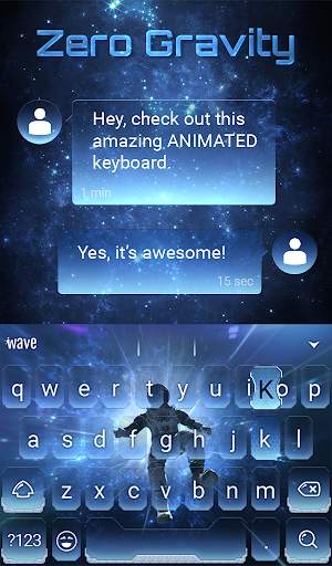 Zero Gravity Animated Keyboard   Live Wallpaper screenshot 3