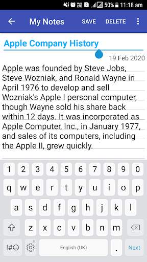 My Notes screenshot 5