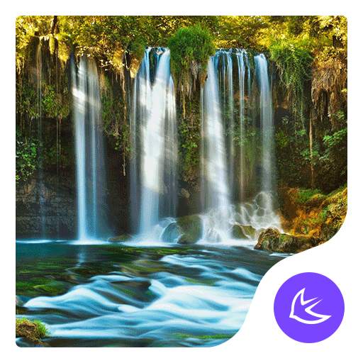 waterfall nature scene -APUS Launcher theme 578.0.1001