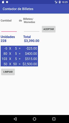 Contador de billetes screenshot 1