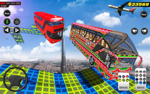 Bus Impossible Tracks Stunt Racing 3D Coach Driver screenshot 3