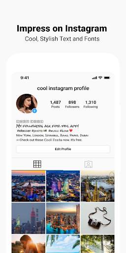 Fuentes: Fonts Convertidor de texto para Instagram screenshot 1