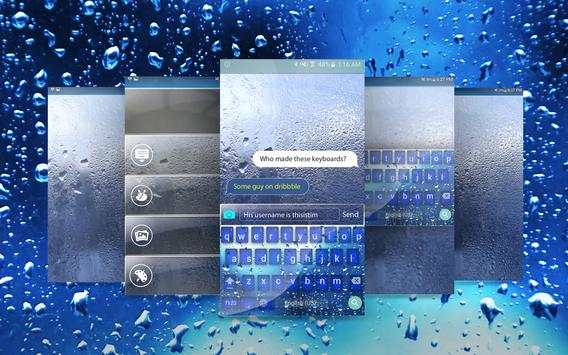 Raindrops theme kika keyboard screenshot 1