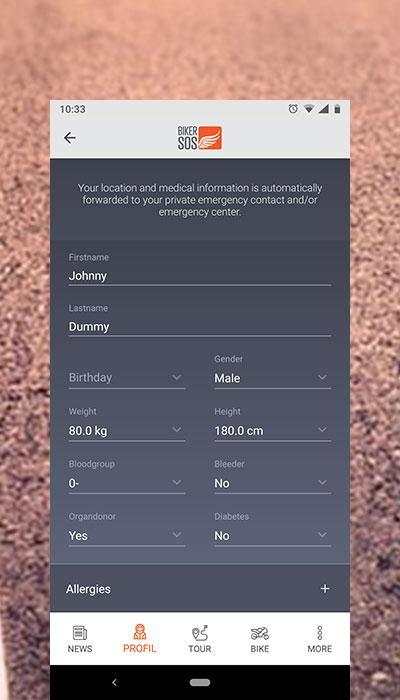 BikerSOS - Motorcycle Trip GPS Tracker & SOS screenshot 5