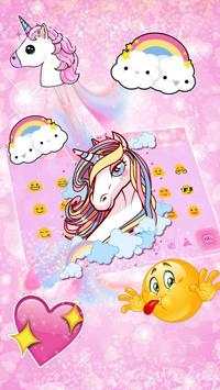 Cuteness Unicorn Keyboard Theme screenshot 2