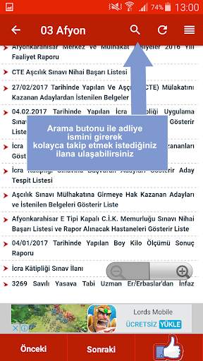 Adliye İlan Takip screenshot 2