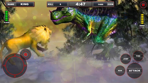 Lion vs Dinosaur Animal Simulator Game screenshot 6