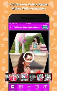 Full Screen Video Status Maker With Animation 2018 screenshot 2