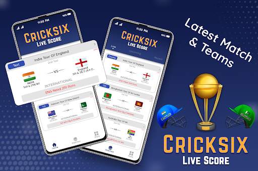 CrickSix - Live Cricket Score screenshot 1