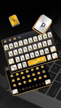 Black Yellow Keyboard Theme 1 تصوير الشاشة