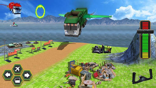 City Flying Garbage Truck driving simulator Game screenshot 5