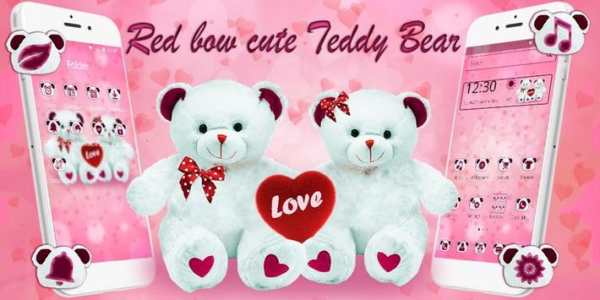 Red bow bear theme screenshot 4