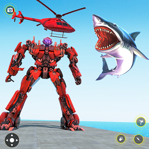 Police Shark Robot Car Transform Simulator icon